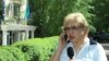  Journalist Rozlana Taukina near the Bostandyk District Court. Almaty, May 15, 2017.