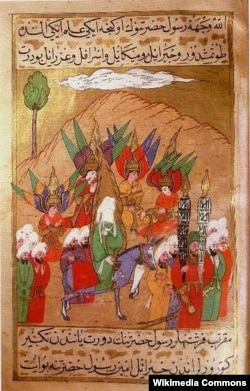 Seyre-Nabi. Məhəmməd peyğəmbər və tərəfdarları Məkkəyə gedir. 1595