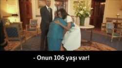 Obama ilə görüşüb deyə sevincindən rəqs edən 106 yaşlı qoca