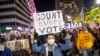 U.S. -- Demonstrators rally outside of City Hall about the 2020 Presidential election in Philadelphia, Pennsylvania, USA, 04 November, 2020. 